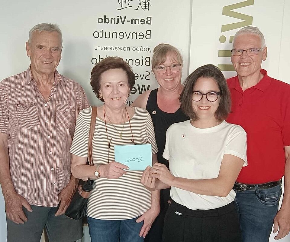 auf dem Foto v.l.: Franz Fellermayer, Sabine Fellermayer, Steffi Irmscher-Grtothen, Johanna Schad, Albert Thurner